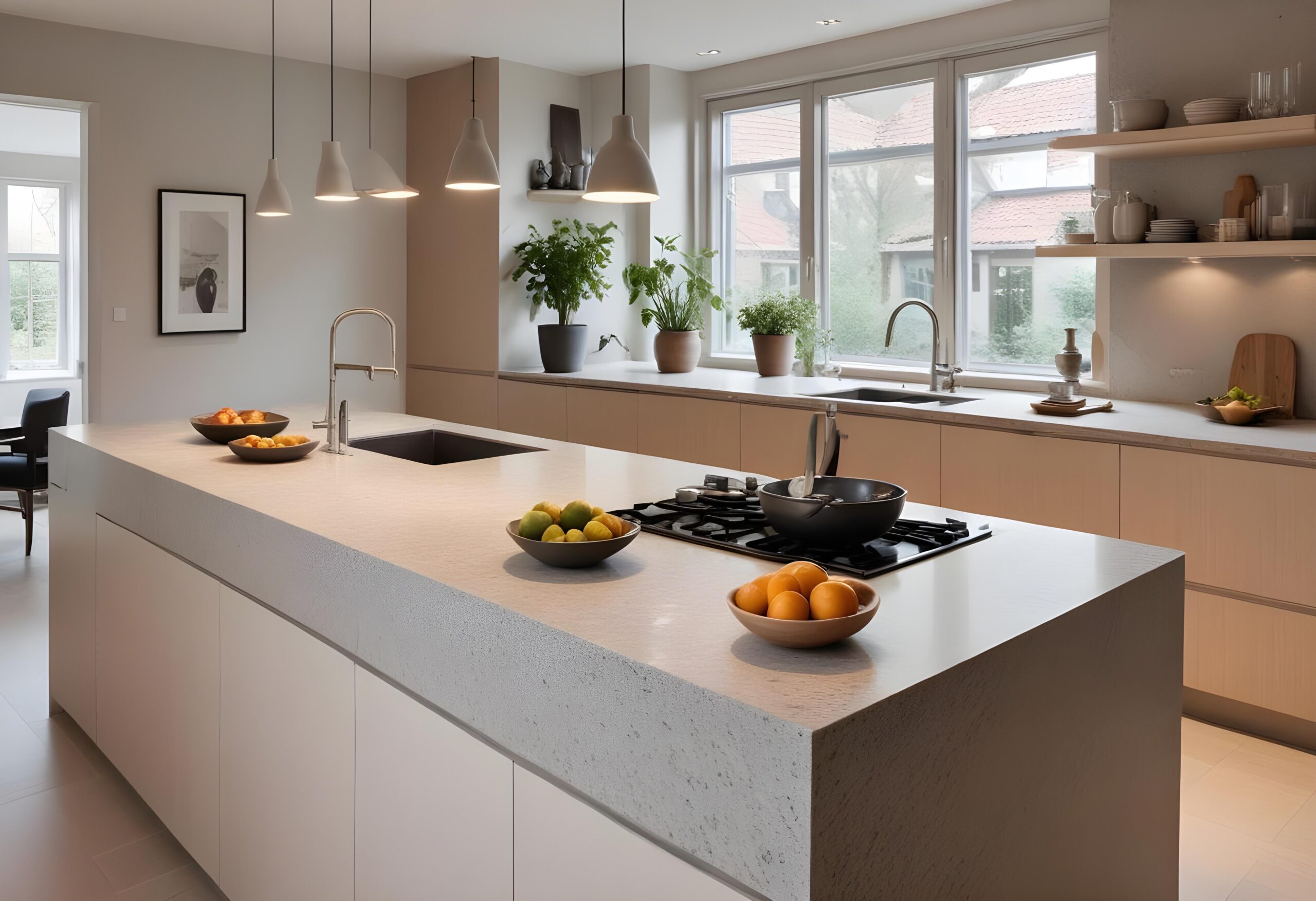 Granite Countertops, Kitchen, Interior, Space, Decor, Set-Up