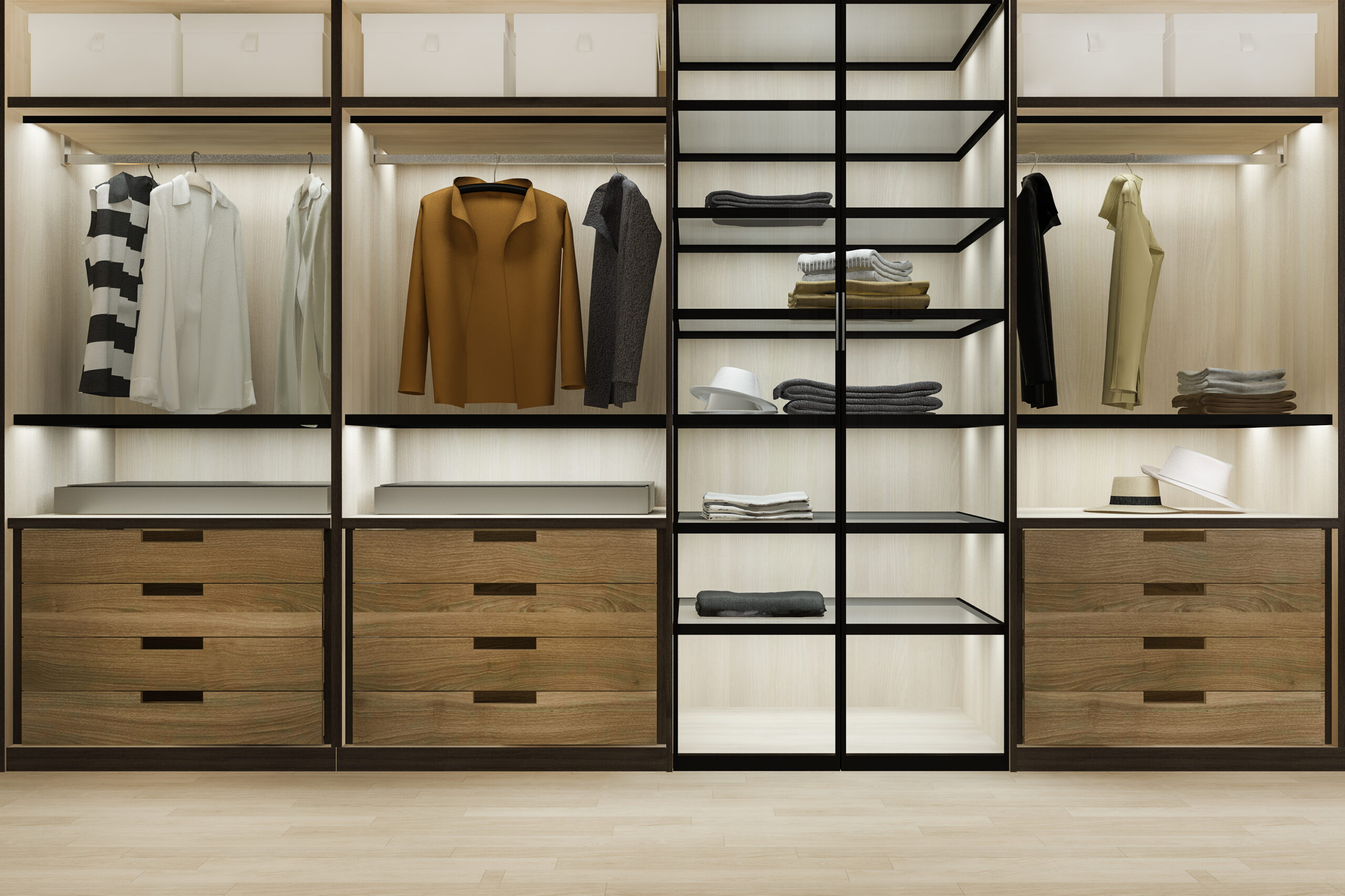 Wood Cabinet Johor Sharing Wardrobe Space, Neat, Clean, Home