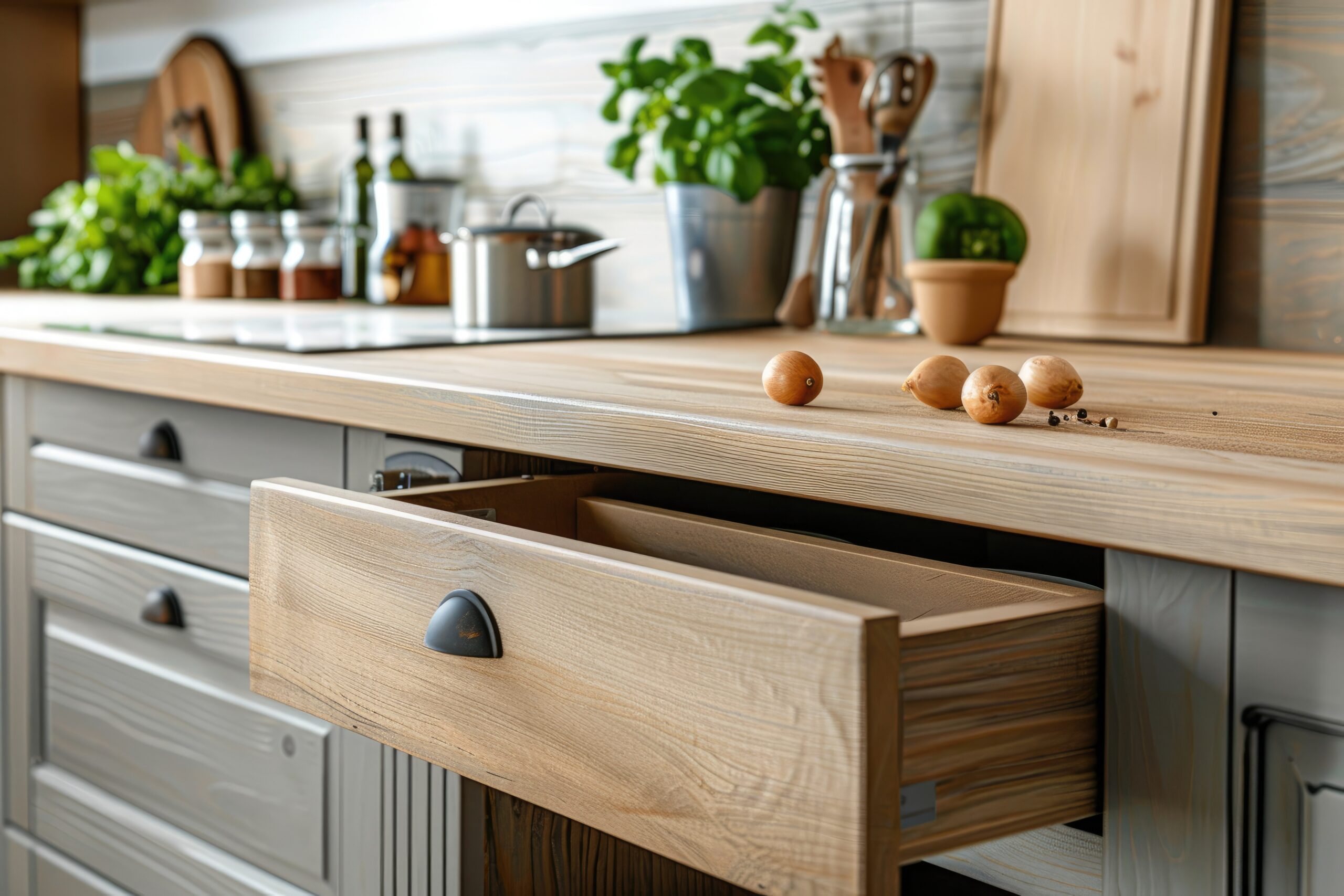 Wood Cabinet Johor Kitchen Island Organisation, Home, Space, Neat