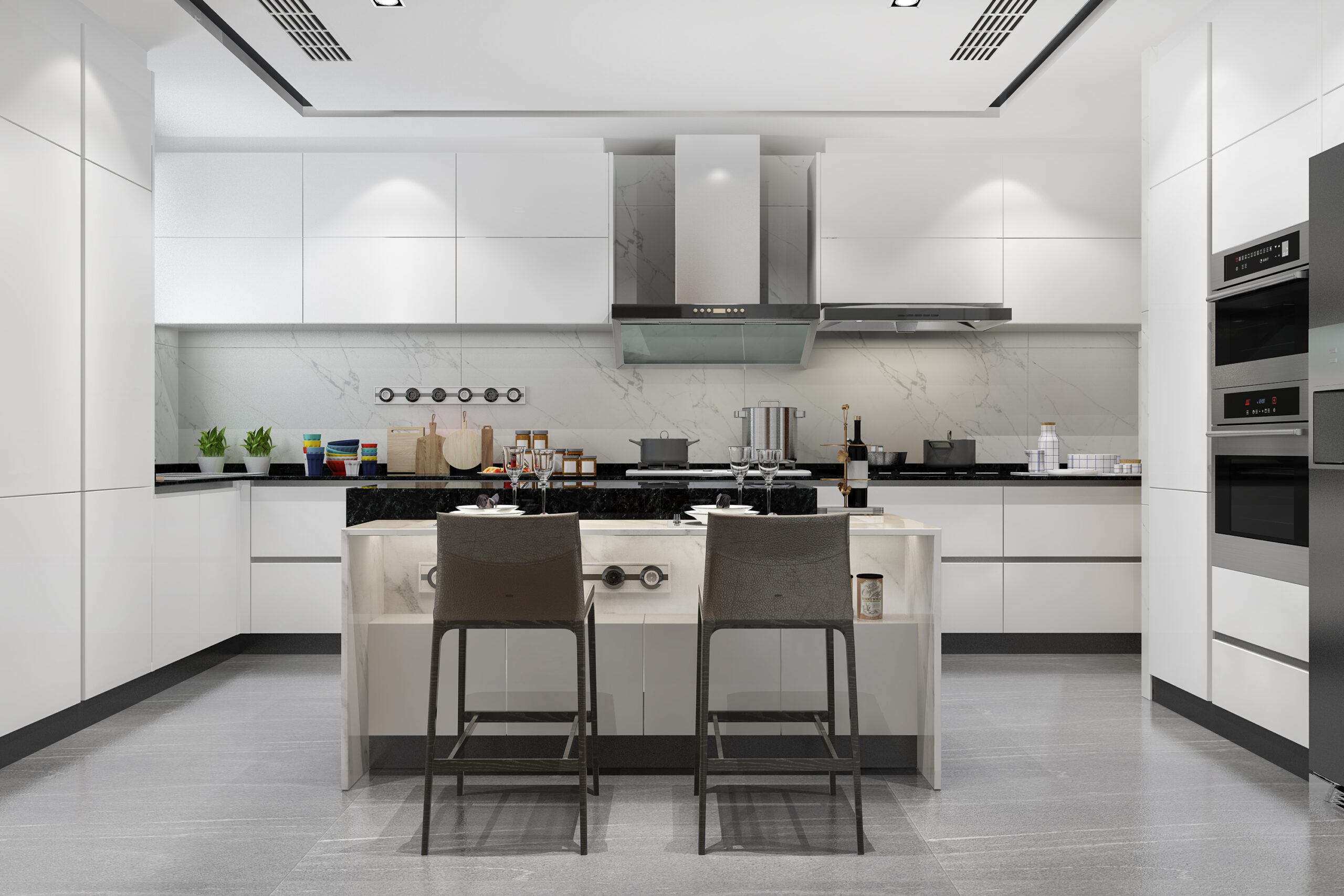 Modern Home Cabinets, kitchen design, seamless aesthetics