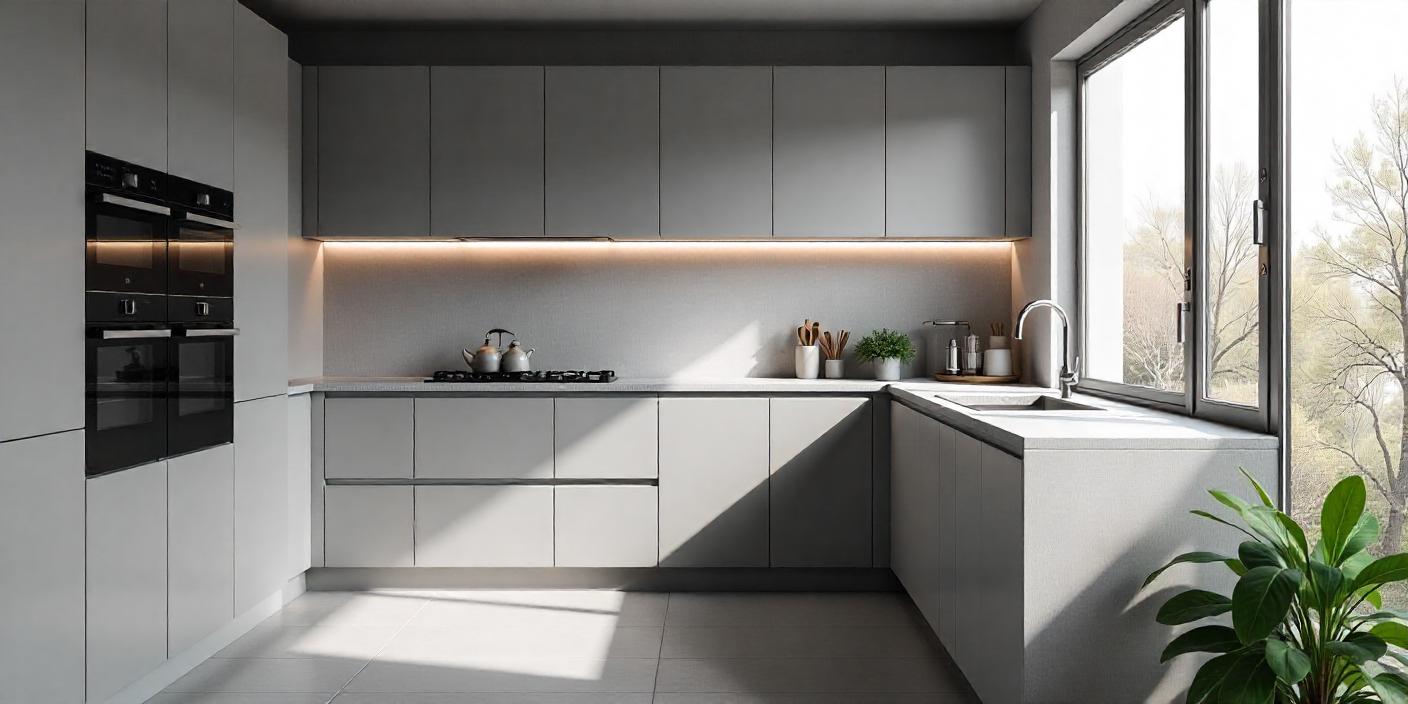 Wood Cabinet Johor Home Kitchen Harmony, Kitchen Balance, Cohesive Kitchen