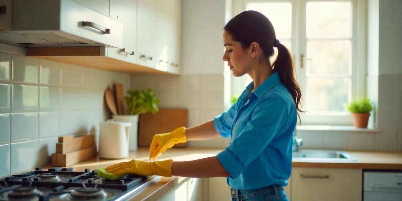 Wood Cabinet Johor Biannual Kitchen Clean, Twice A Year Kitchen Clean, Cleaning Kitchen Process, Deep Cleaning Kitchens