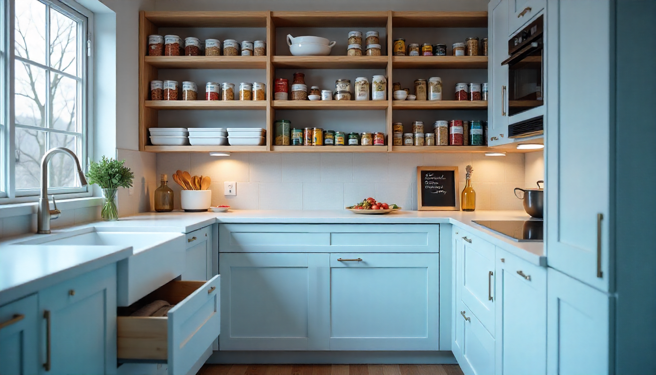 Wood Cabinet Johor Organise A Pantry, Pantry Organisation, Home Organisation, Kitchen Pantry Organisation, Pantry Neatness, Pantry Tips