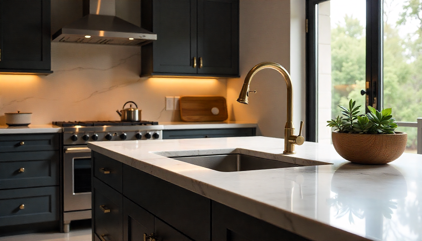 Wood Cabinet Johor Benefits Of Quartz Worktops, Quartz Worktops, Quartz Countertops, Kitchen Countertops, Home Kitchen Countertops, Countertop Materials