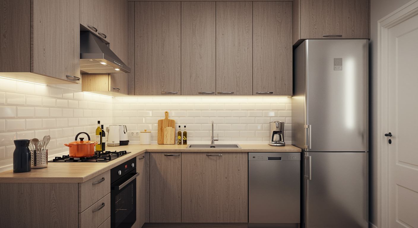 The Evergreen Kitchen, minimalistic kitchen, timeless kitchen, neat kitchen, kitchen design, kitchen appearance, minimalist kitchen design