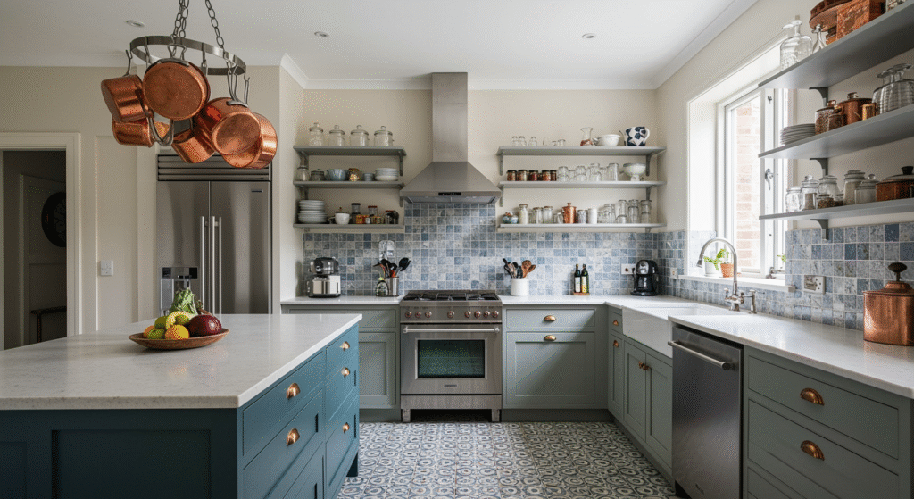 Luxury Living Kitchen, Kitchen Countertops, Home Kitchen Aesthetics, Kitchen Countertop Choice, Home Kitchen Countertop Looks, Countertops For Home