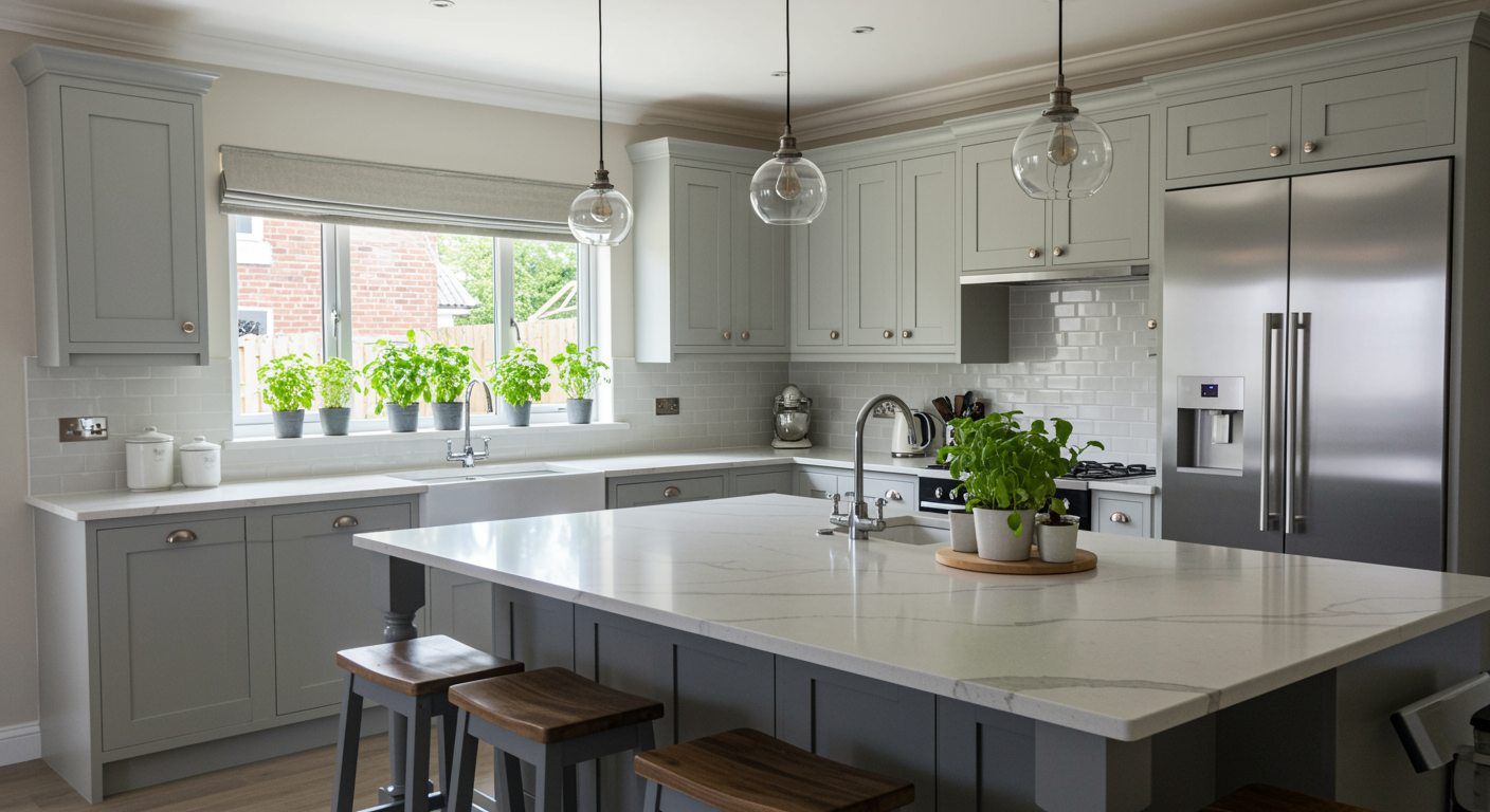 Kitchen Commanding Presence, Large Kitchen, Large Kitchen Design, Home Kitchen Size, Large Kitchen Design Tips, Home Kitchen Design Tips, Big Kitchen Planning, Large Kitchen Planning, Designing Large Kitchens