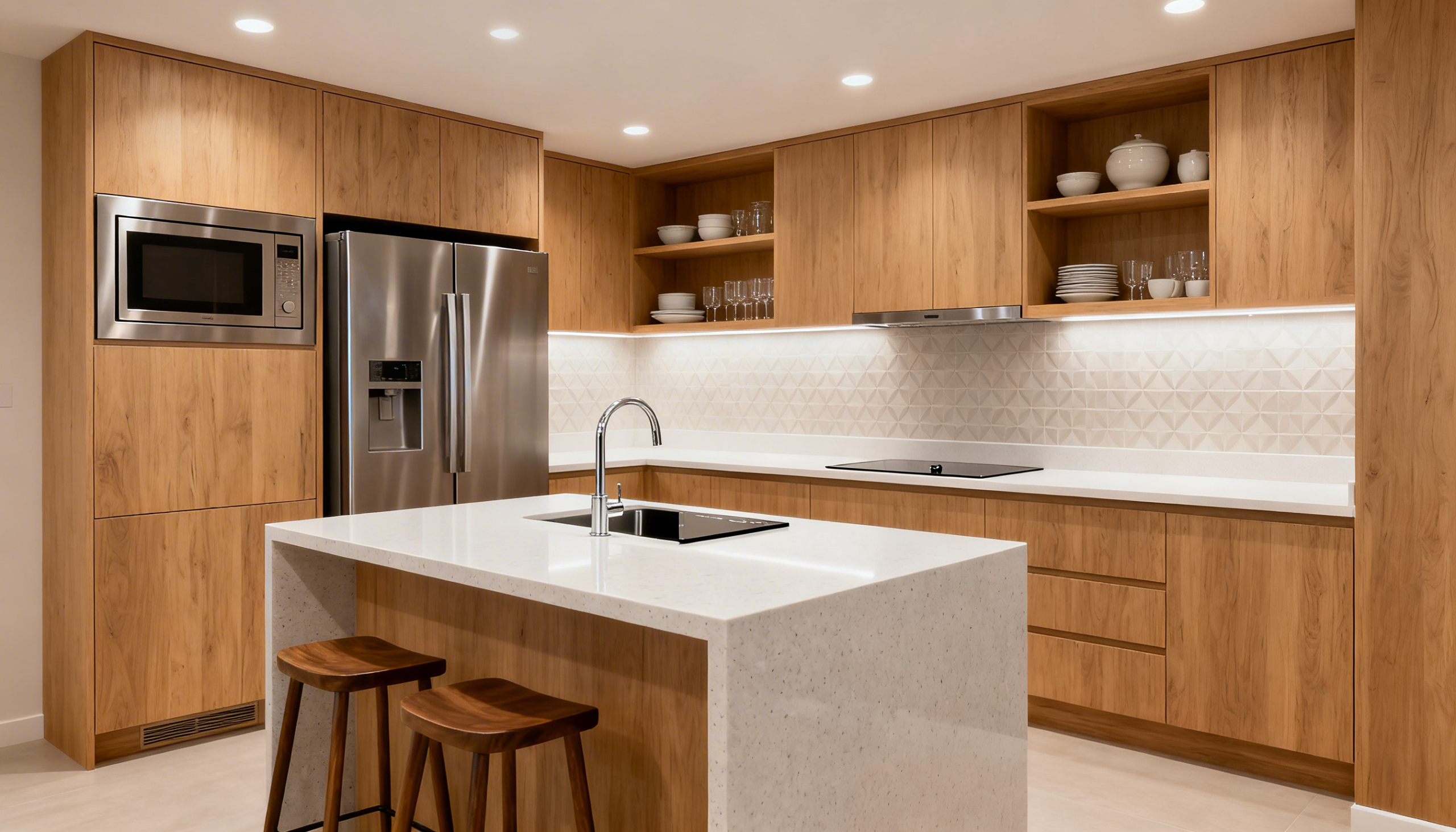 Wood Cabinet Johor Kitchen Of Peace, Home Kitchen Design, Tips For Kitchen Design, Planning A Kitchen, Home Kitchen Planning Tips, Thinking Of Kitchen Tips, A Peaceful Looking Kitchen, A Peace Inducing Kitchen